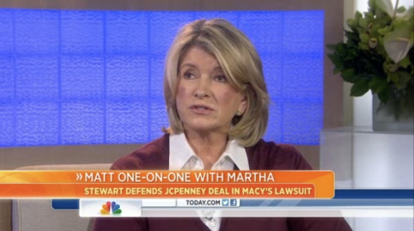 Martha Stewart is interviewed on The Today Show, March 6, 2013